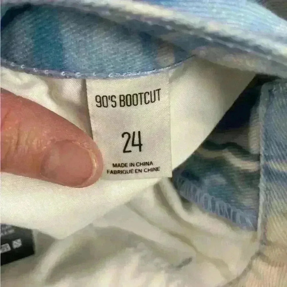 Urban Outfitters BDG '90s‎ Mid Rise Bootcut Jean in Blue Multi Size 24 Flare - Picture 8 of 15